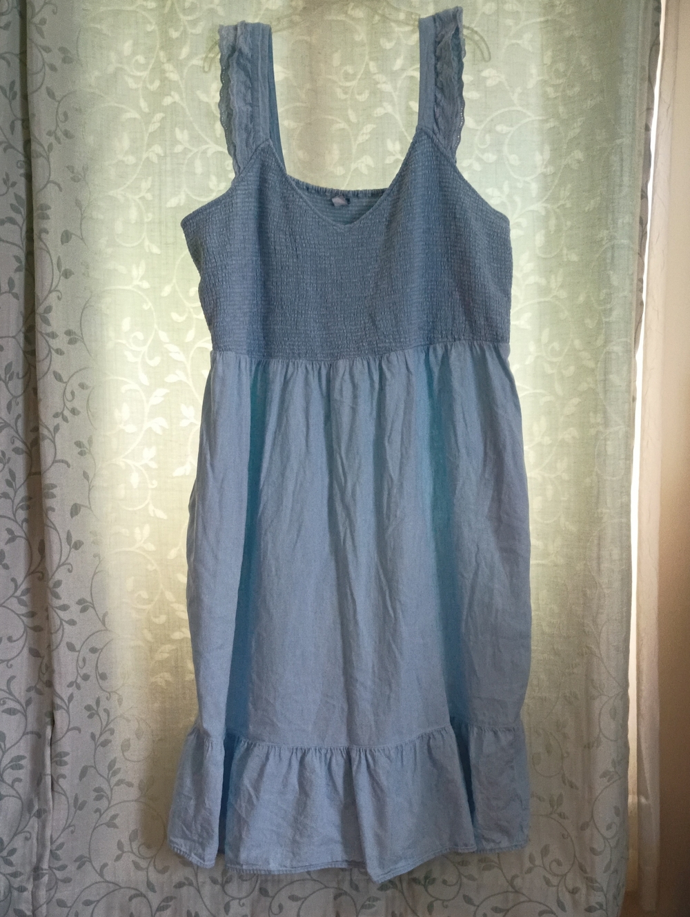 Old Navy Smocked Cotton Denim Dress 3X